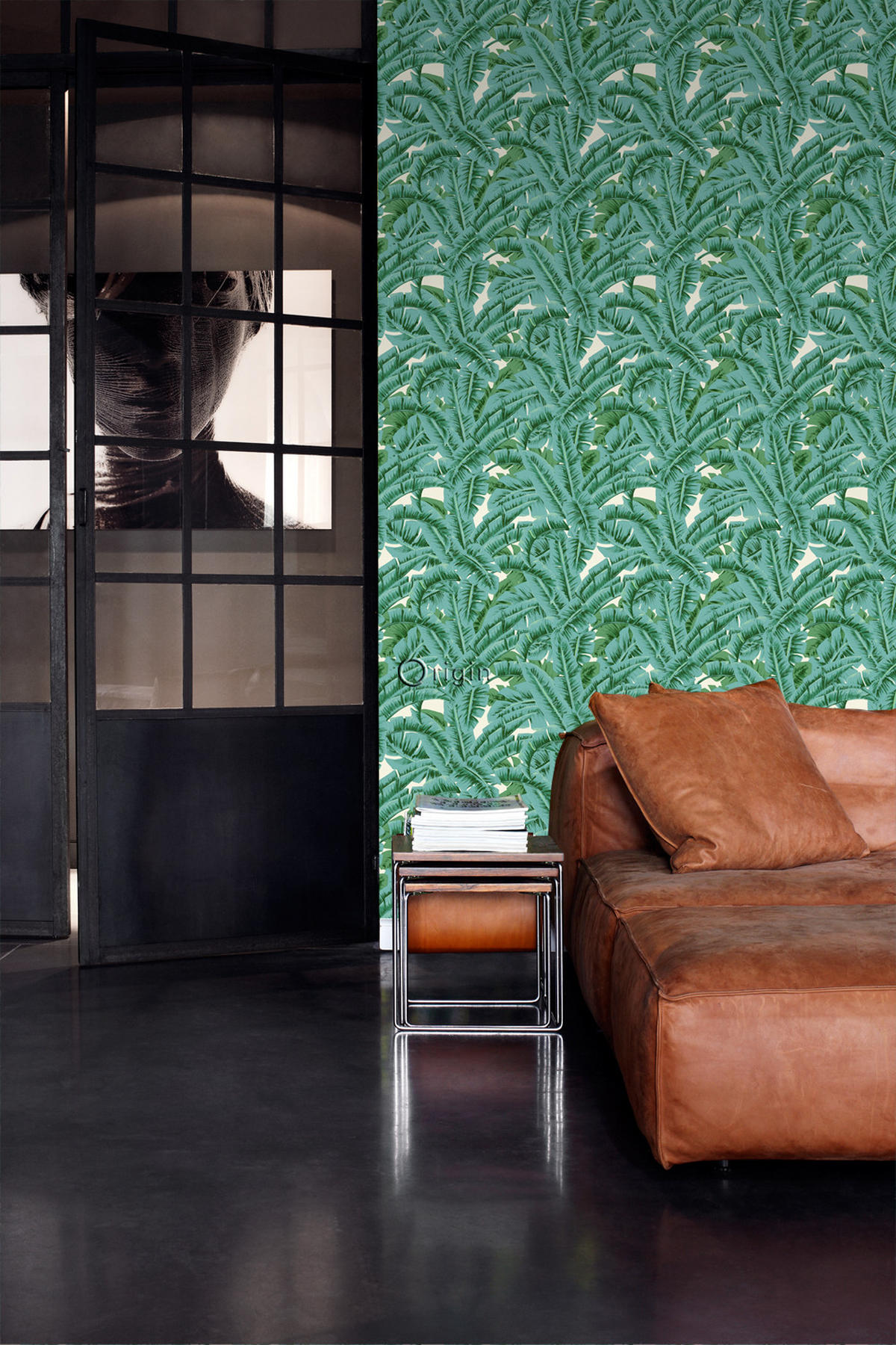 TAPETE Palmblätter 53 cm x 10.05 m - Grün, Papier (53/1000cm) - Origin Wallcoverings