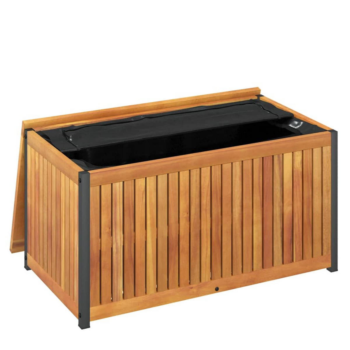GARTENBOX 85/45/45/53 Cm Massivholz Akazie Und Stahl - Braun, Holz (45/53/85cm) - vidaXL