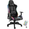 GAMINGSTUHL Tartaros,dicke Polsterung, Belastbarkeit 120 kg,schwarz/schwarz - Schwarz, Textil (66.5/126/69cm) - tectake