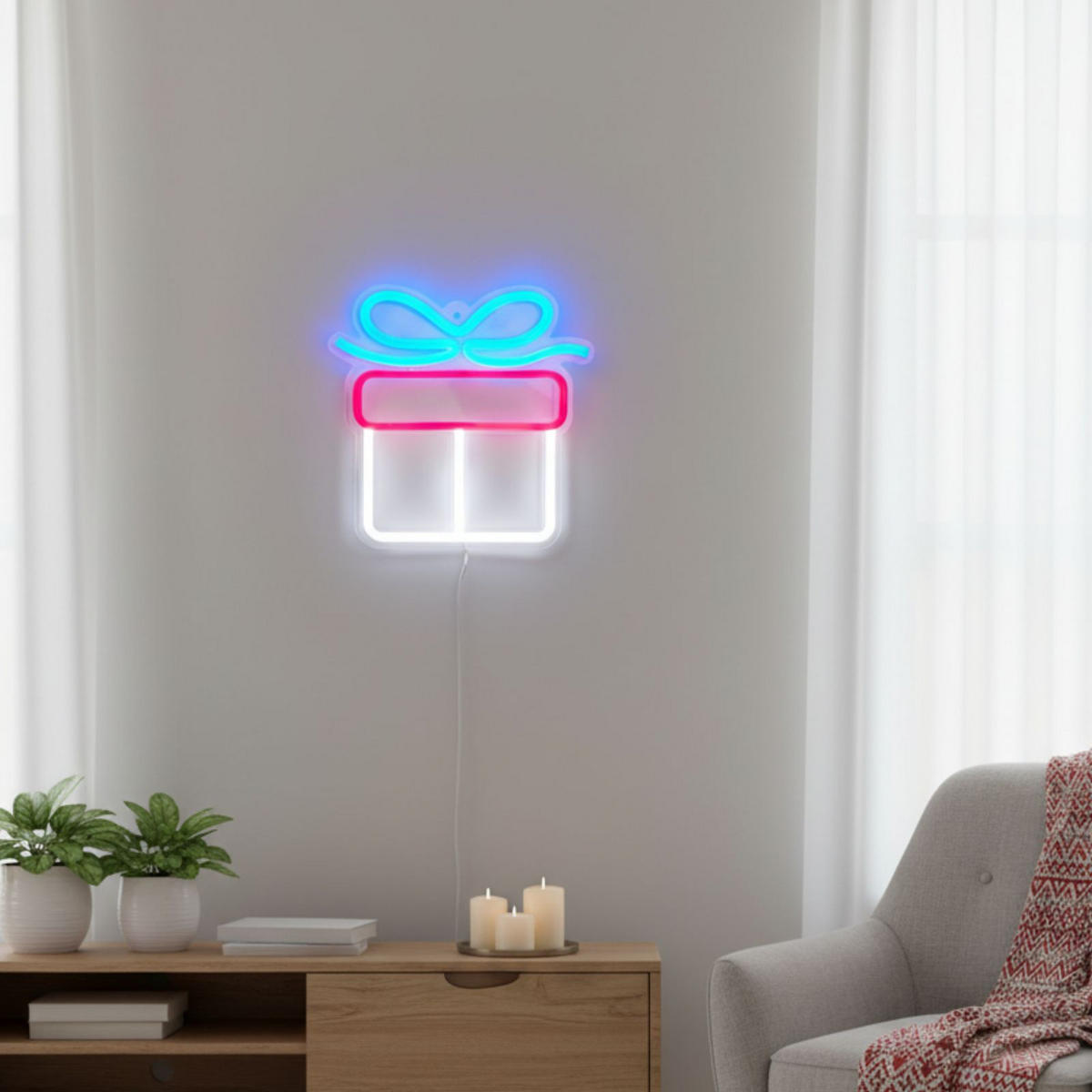 WEIHNACHTLICHES LED 23/22/1 cm - Grün, Kunststoff (22/1/23cm) - Home Styling Collection