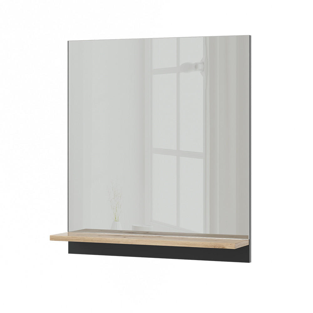 Vicco KOUPELNOVÁ ZRCADLOVÁ SKŘÍŇKA Marelle Antracit/Artisan 60 x 67 cm s policí