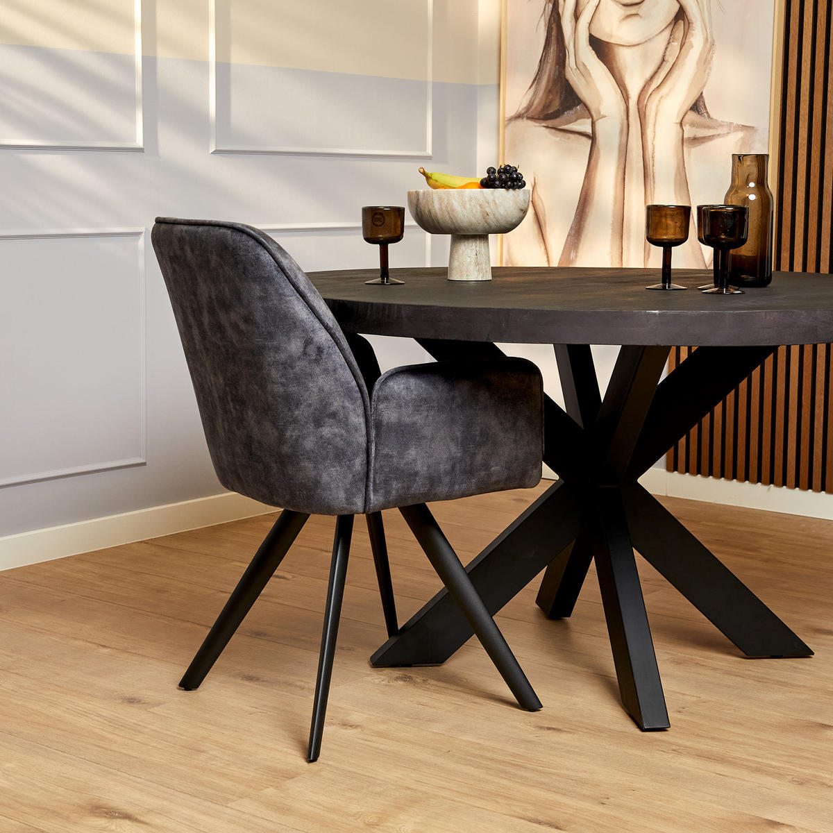 ESSZIMMERSTUHL Nova Grau 58/65/64 cm - Grau, Textil (65/64/58cm) - Starfurn
