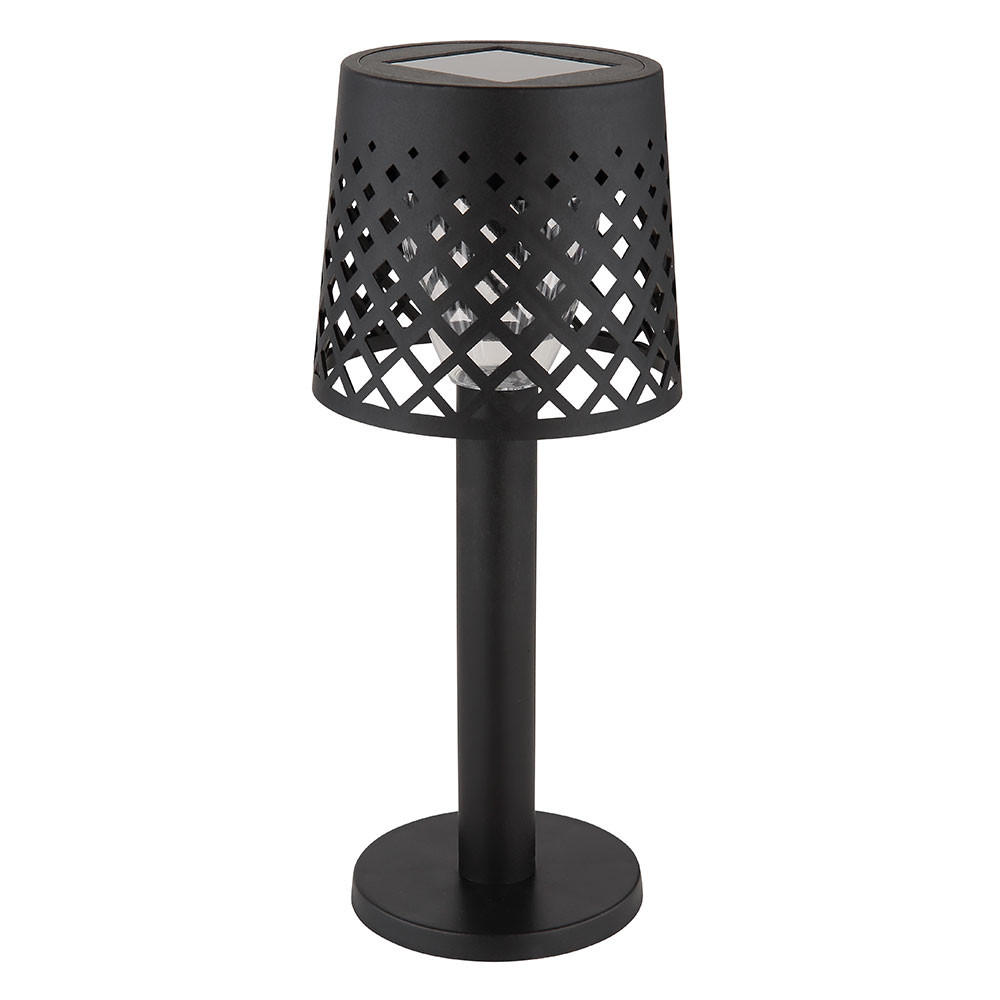 LED AUSSENLEUCHTE Schwarz Matt Dekorstanzungen - Schwarz, Kunststoff (9/9/21cm) - Globo Lighting