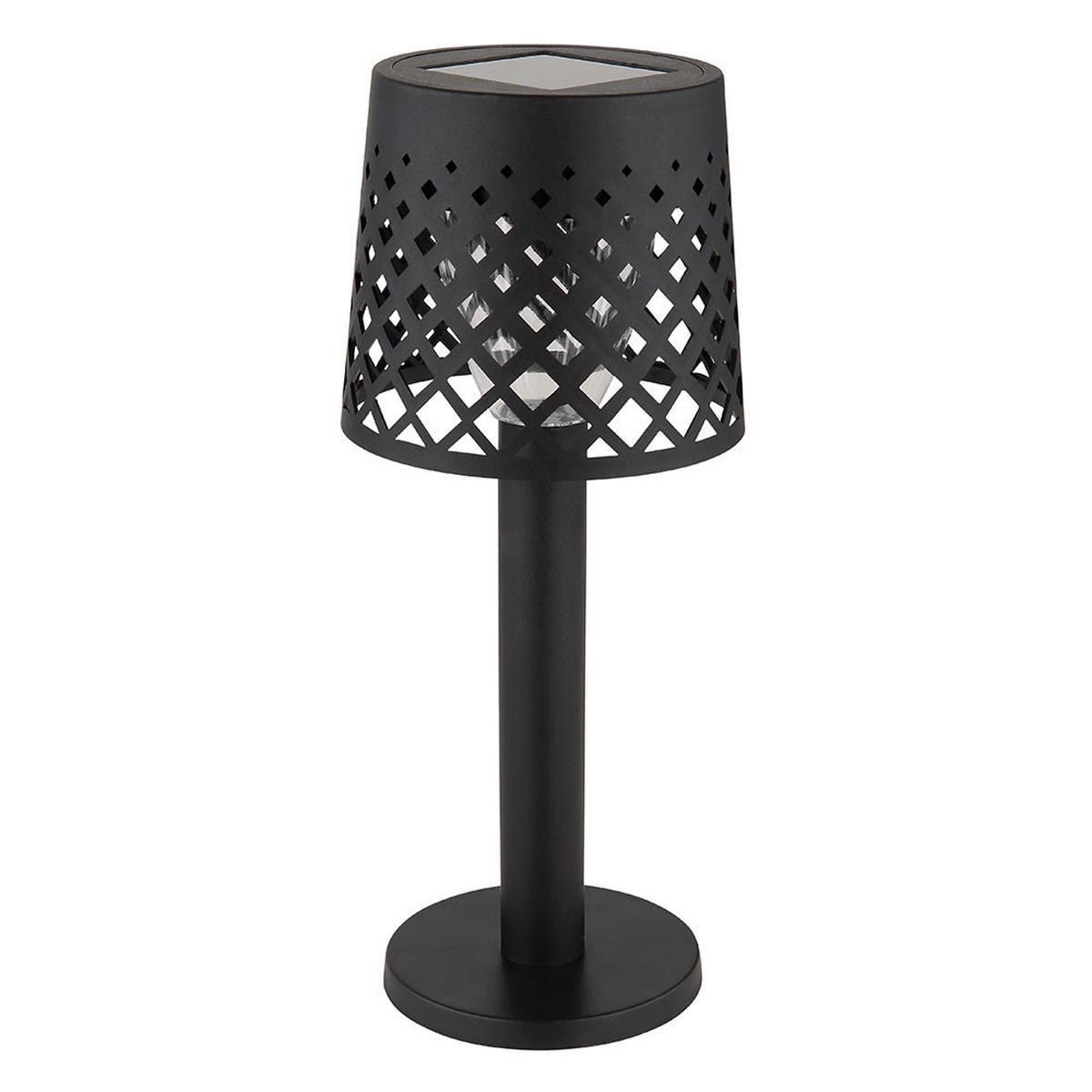 LED AUSSENLEUCHTE Schwarz Matt Dekorstanzungen - Schwarz, Kunststoff (9/9/21cm) - Globo Lighting