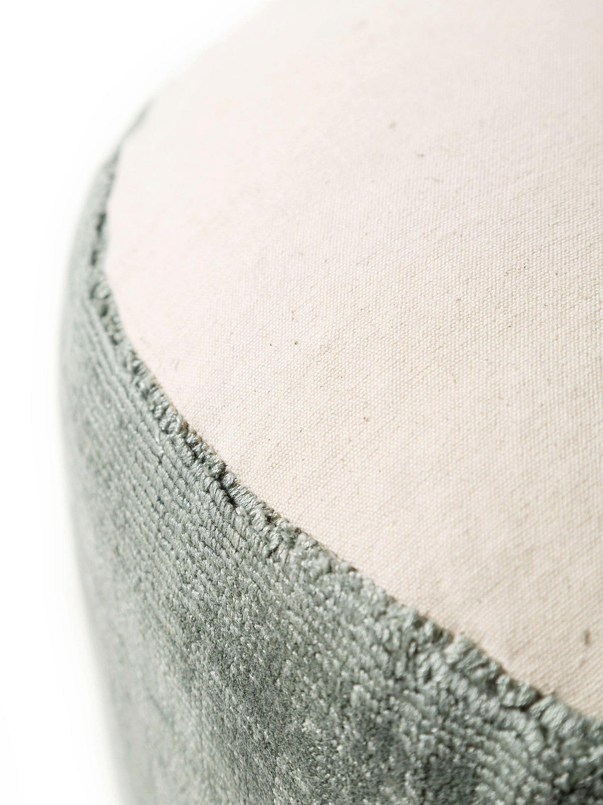POUF Nova Hellgrün 55x55x30 cm - Hellgrün, Textil (55/30/55cm) - benuta Pure