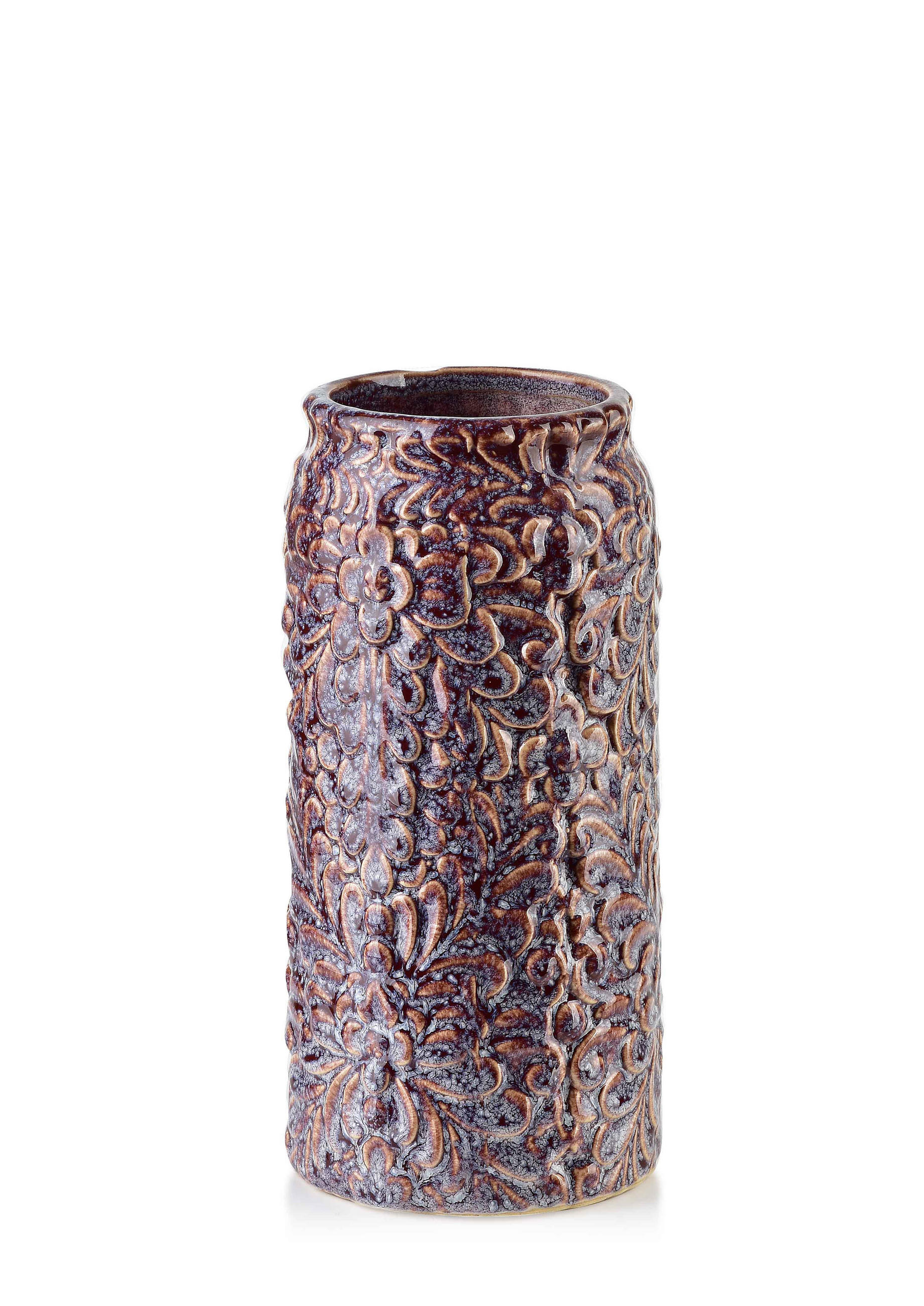 VASE Yanda Rosa 11/11/22 cm Keramik - Dunkelrosa, Keramik (22cm) - Mondex
