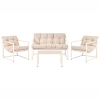 LOUNGE-SET Beige Garda - Beige, Metall - Beliani