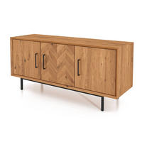 KOMMODE BREIT LEON Wildeiche - Wildeiche, Holz (144/65/45cm) - byoak