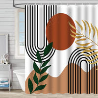 DUSCHVORHANG schlicht modern 180 cm waschbar wasserdicht mit Haken Badezimmer - Multicolor, Kunststoff (180/180cm) - MCBOSON