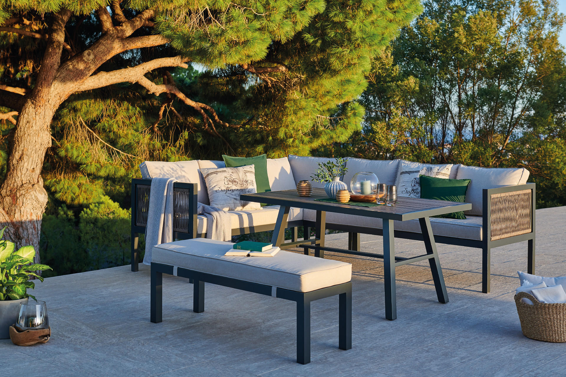 záhradný nábytok, kovový záhradný nábytok, záhradný lounge nábytok