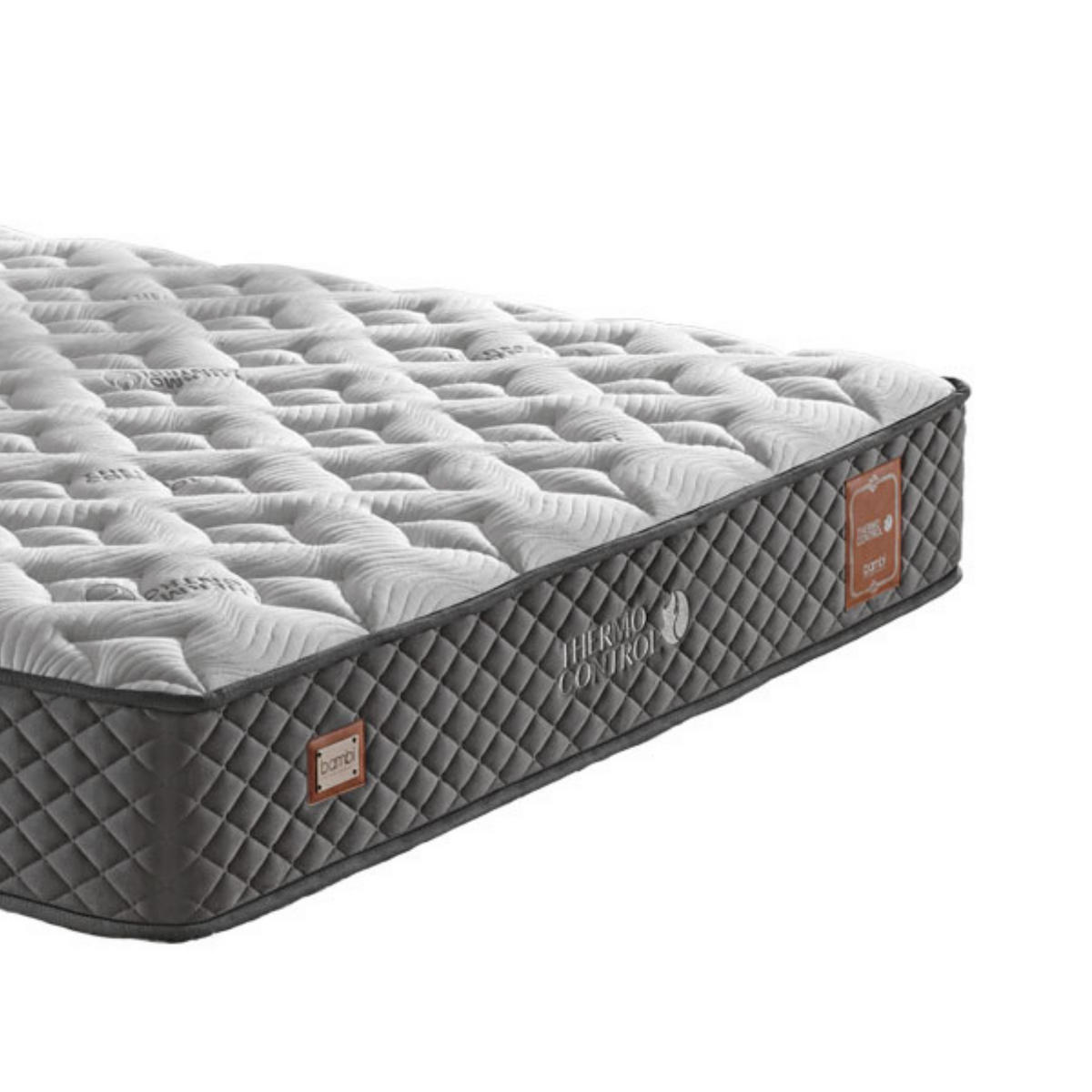 BOXSPRINGBETT Bambi Bett mit Matratze Thermo Control Anthrazit 180x200 - Anthrazit, Holz/Metall (180/200cm) - Bambi