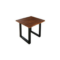 ESSTISCH LAUREN - Nussbaumfarben/Walnussfarben, Holz/Metall (90/90/77cm) - SAM