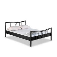 METALLBETT Luisa / 120 x 210 cm / schwarz - Schwarz, Metall (120/210cm) - BED BOX