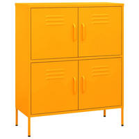 LAGERSCHRANK Senfgelb 80/35/101,5 Cm Stahl - Currygelb, Metall (35/101.5/80cm) - vidaXL