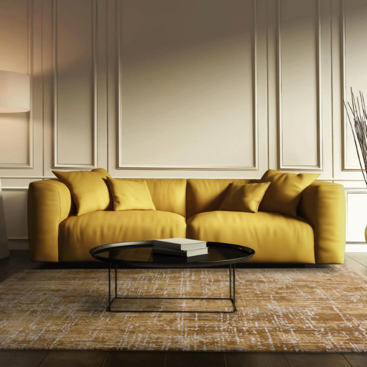 TEPPICH modern Wohn-/Schlafzimmer ZUKA SYNO Gelb 120 x 170 cm - Gelb, Textil (120/170cm) - Novatrend