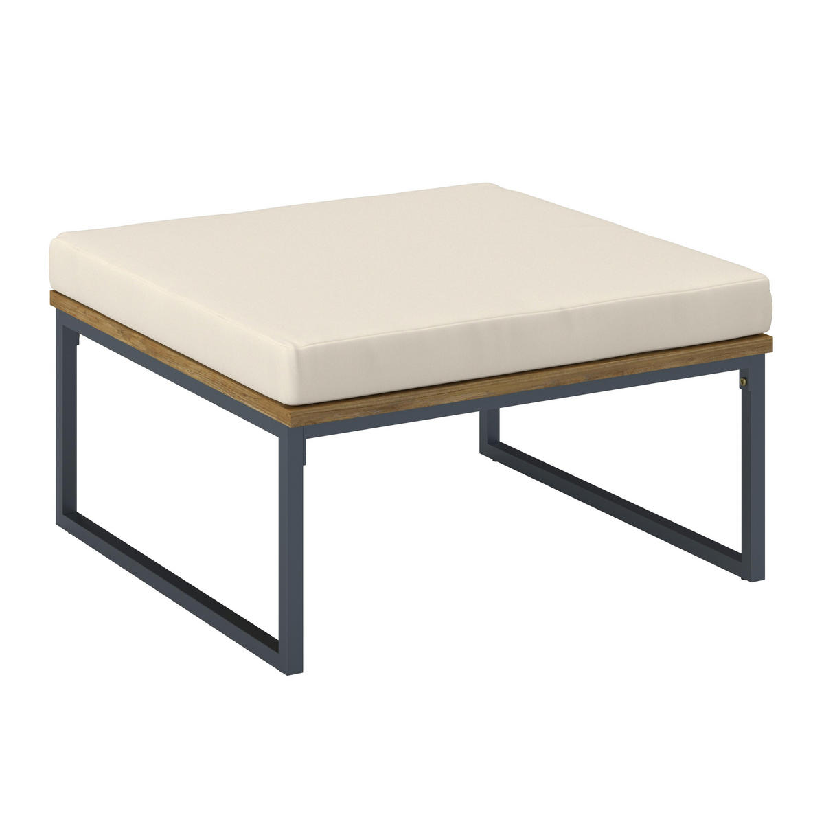 LOUNGEGARNITUR Silas Creme Holz/Outdoorstoff/Metall - Creme, Holz - Bessagi Garden