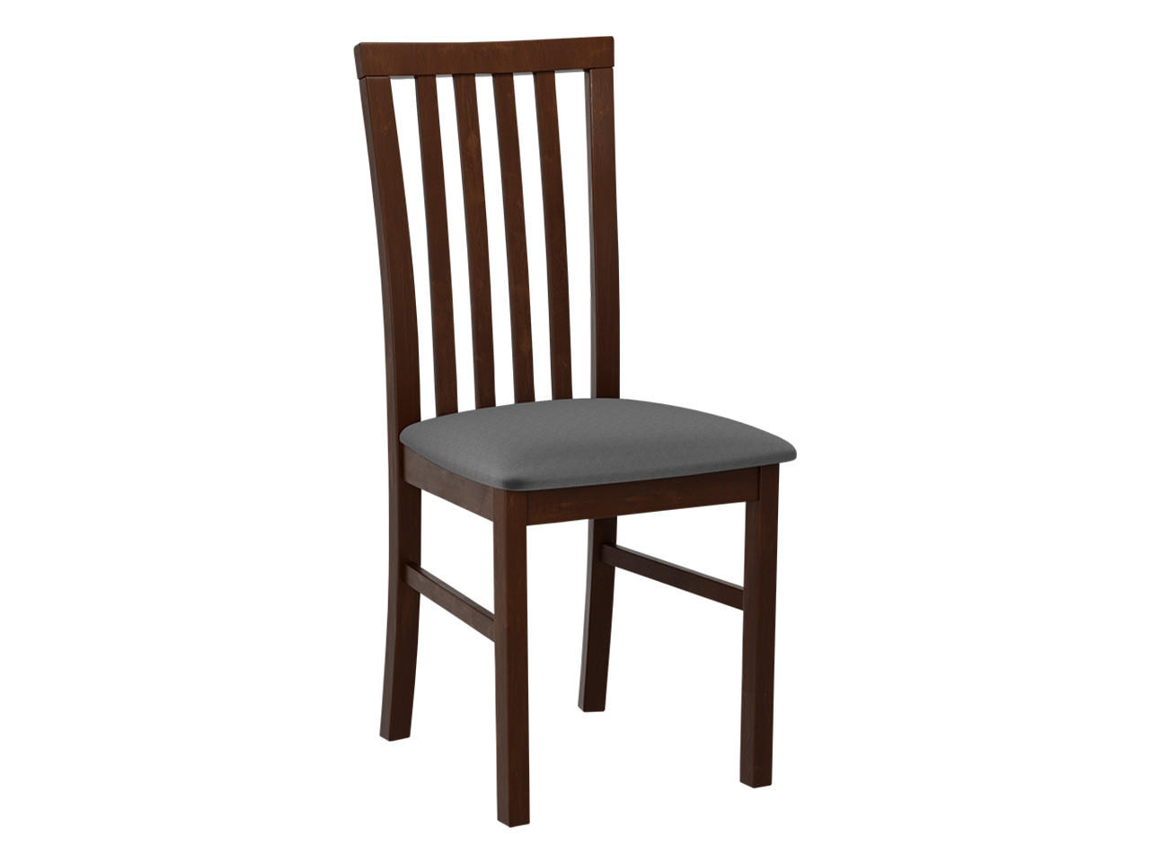STUHL Milano I, Holzfarbe: Walnuss - Dunkelgrau/Walnussfarben, Holz (43/93/40cm) - MIRJAN24