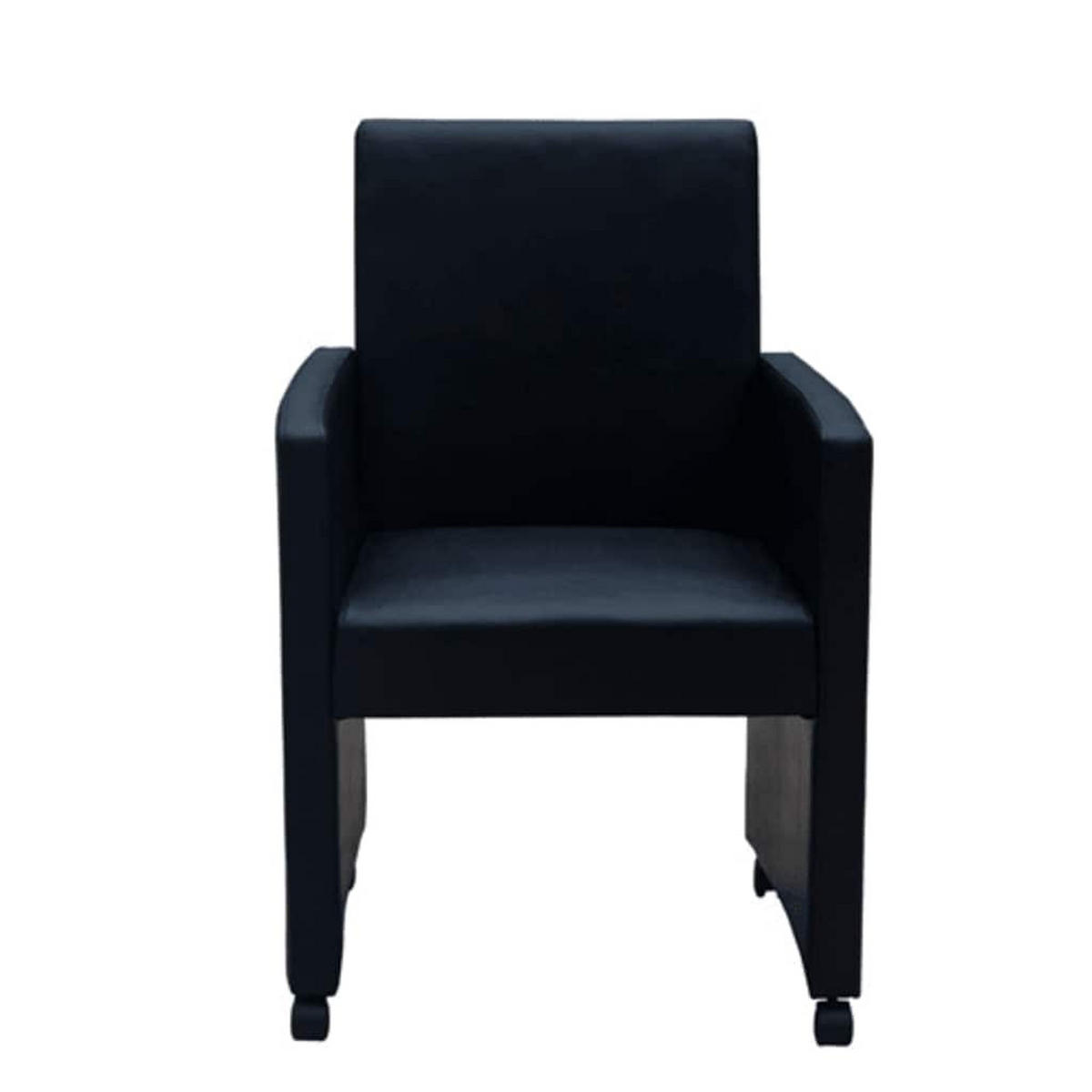 ESSZIMMERSTÜHLE 2 Stk. Schwarz Kunstleder 58.5*65*88cm - Schwarz, Leder (58.5/88/65cm) - ZMH