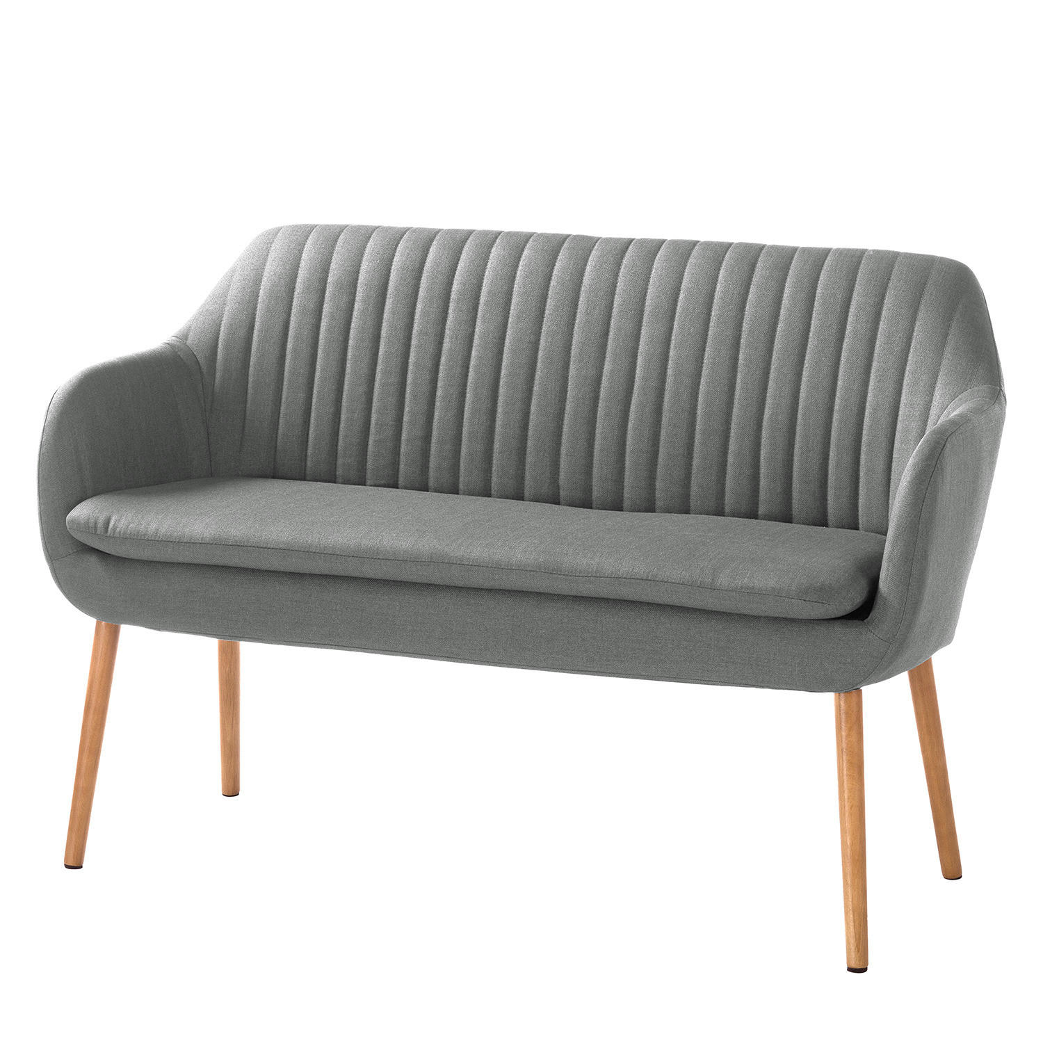 KÜCHENSOFA - Graphitfarben, Eichenholz/Holz (130/85/62cm) - home24