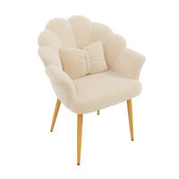 ARMLEHNSTUHL Blütenblatt-Design mit Schleifenkissen, DE-42136, Beige - Beige, Holzwerkstoff (65.5/85/64cm) - ComfortXL