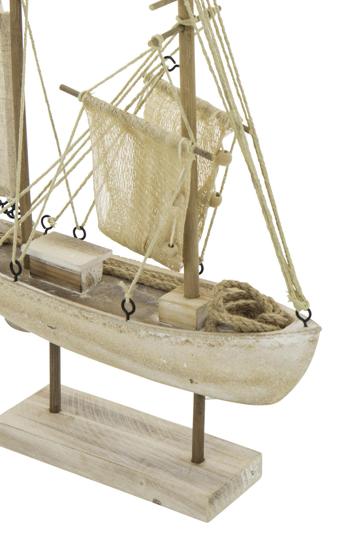 DEKOOBJEKT BOOT - Naturfarben, Holz (8/41/28.5cm) - J-Line