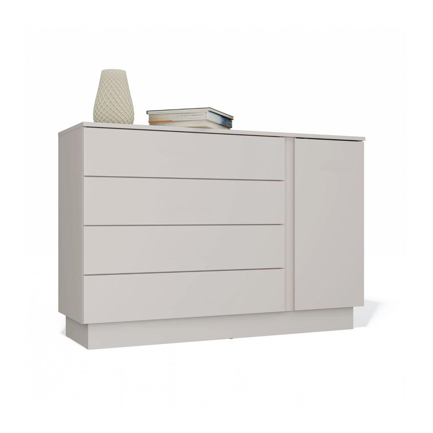 KOMMODE Linus - Kaschmir, Holzwerkstoff (125/84/40cm) - kommodly