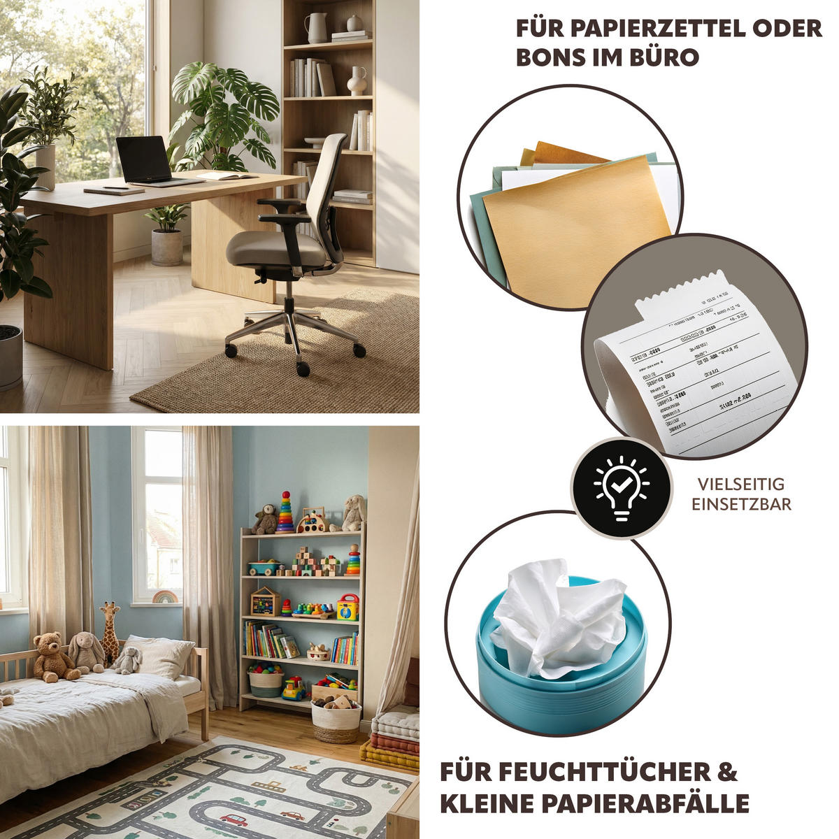 ABFALLEIMER Treteimer VINTAGE, 12 Liter, aus Metall, schwarz - Schwarz, Metall (25.5/42.5/25.5cm) - eluno