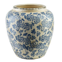 VASE Crocket 28/28/29cm - Weiß, Keramik (30cm) - Mondex