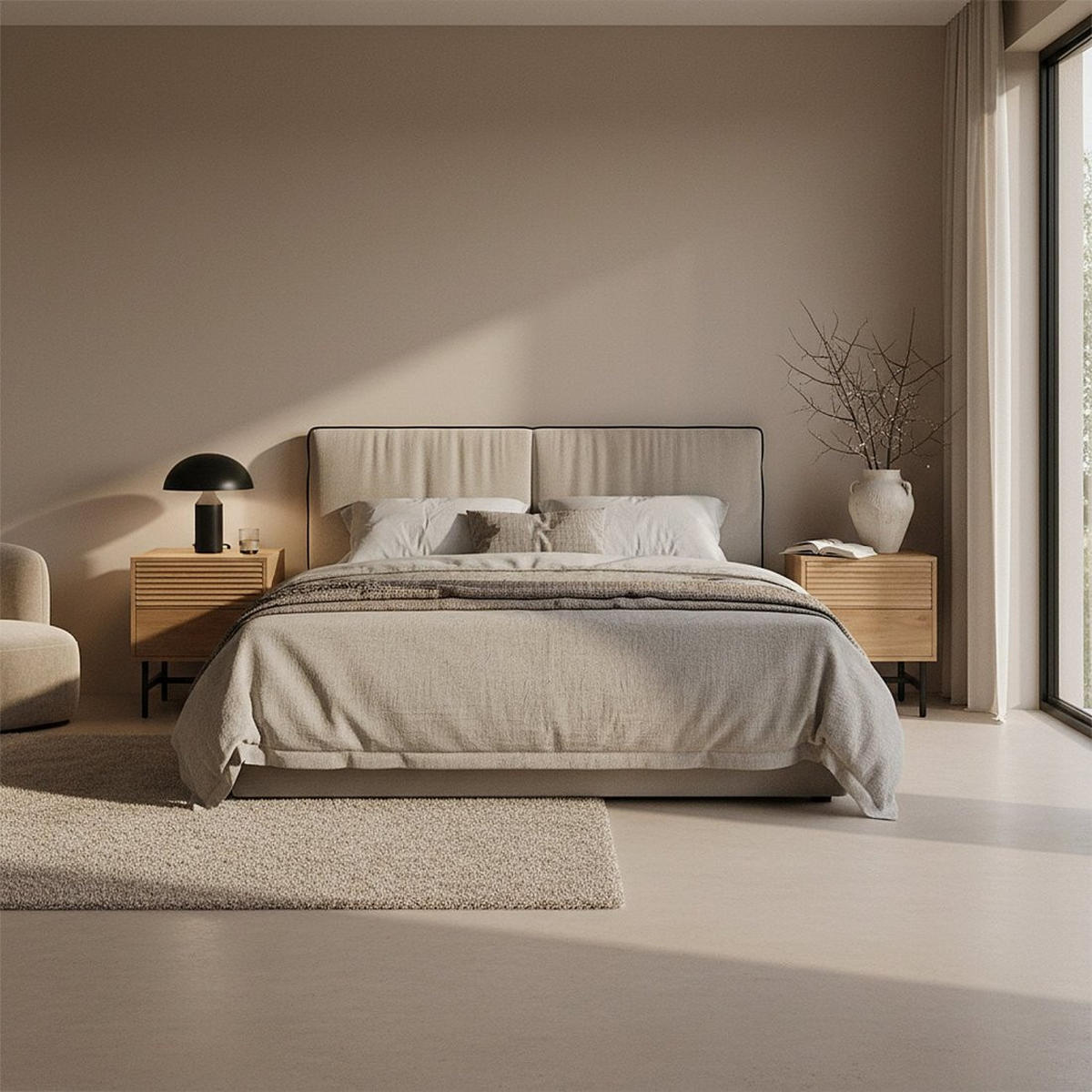 NACHTTISCH 2 SCHUBLADEN Land Natürlich 44 cm x 55 cm - Naturfarben, Holzwerkstoff (44/55/40cm) - Klast Home