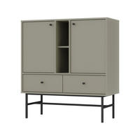 KOMMODE TORINO 100/108/41 cm mit 2 Schubladen 2 Türen Hellgrün - Hellgrün, Holzwerkstoff (100/108/41cm) - MASSENO