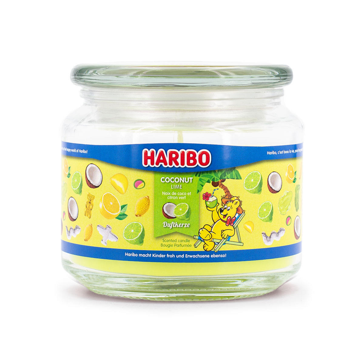 HARIBO™ Duftkerze - Grün, Naturmaterialien/Glas (9.5cm)
