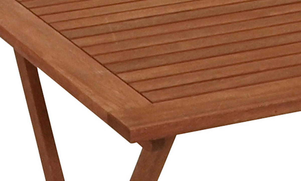 KLAPPTISCH Orlando, 70x70cm, Eukalyptus geölt - Braun, Holz (70/70/72cm) - TPFGarden