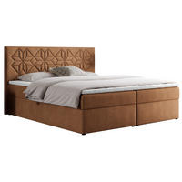 BOXBETT LEILA 180/200 Orange Struktur - H3 - Orange, Holz/Textil (180/200cm) - MKS