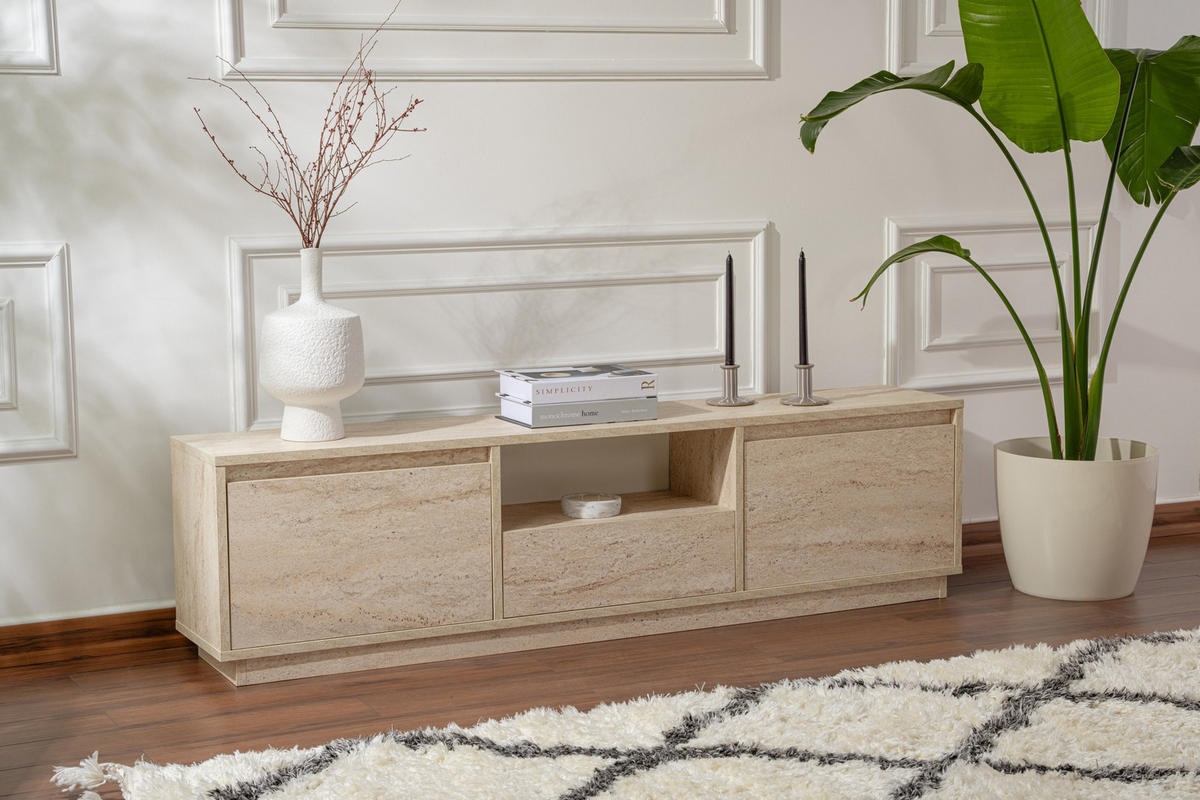 TV-MÖBEL vanguard beige - Beige, Holz (29/42/160cm) - Habitat Garten