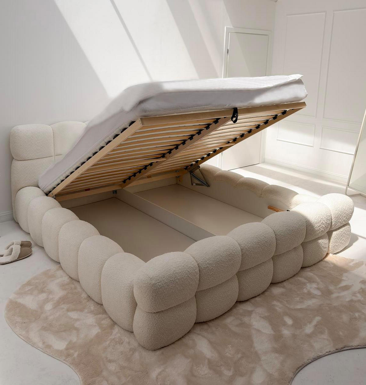 POLSTERBETT 140x200 DALIA Hellbeige - Naturfarben, Holzwerkstoff (140/200cm) - Compleo24