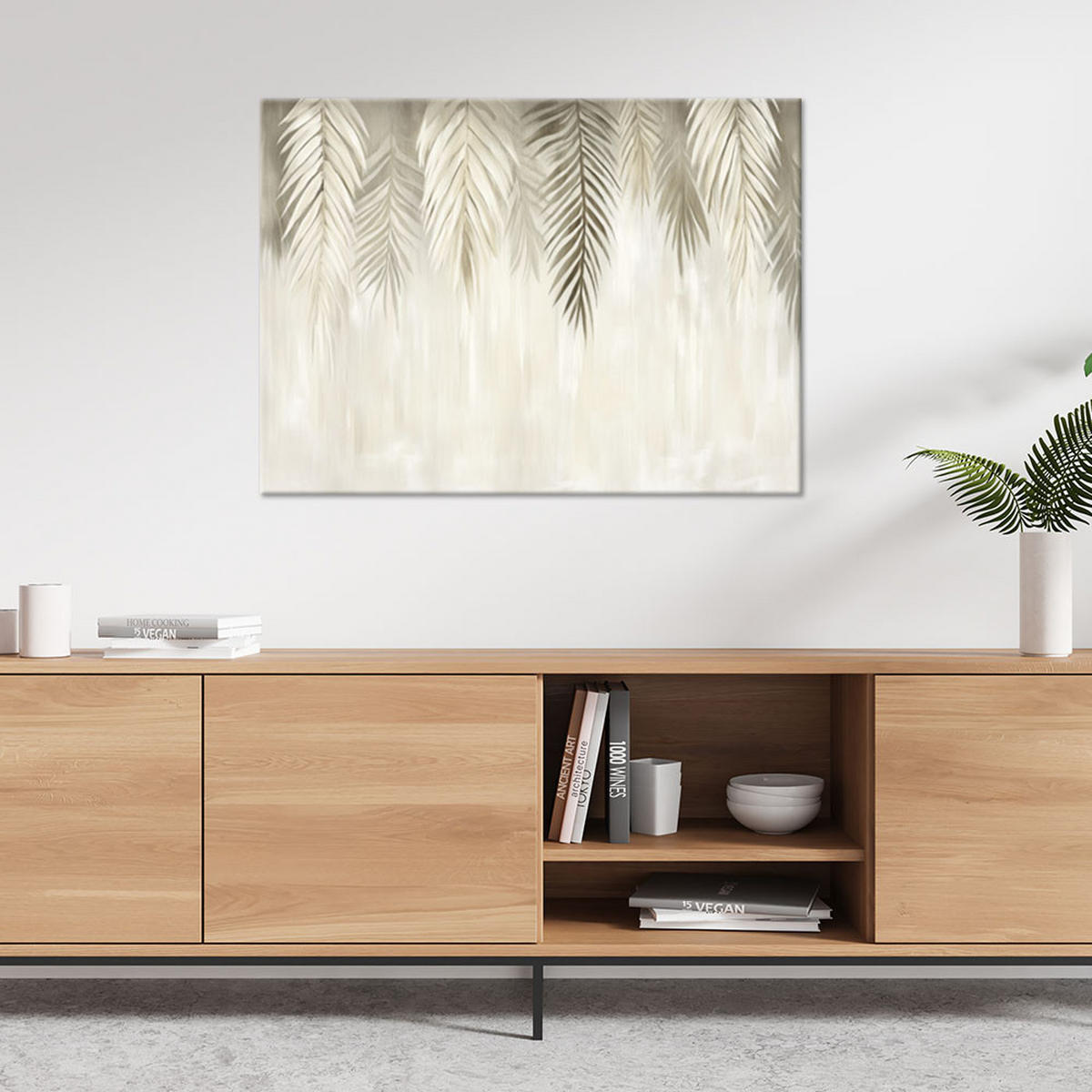 LEINWANDBILD Natur und Botanik 90x60cm - Grau, Textil (90/60cm) - Feeby