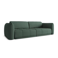 3-SITZER SOFA Chenille Stoff Grün - Schwarz/Grün, Kunststoff/Textil (210/74/105cm) - Makamii