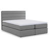 BOXBETT Sequoio 180/200 cm in Grau – mit Matratze und Topper - Schwarz/Grau, Holz/Holzwerkstoff (180/200cm) - AX Living