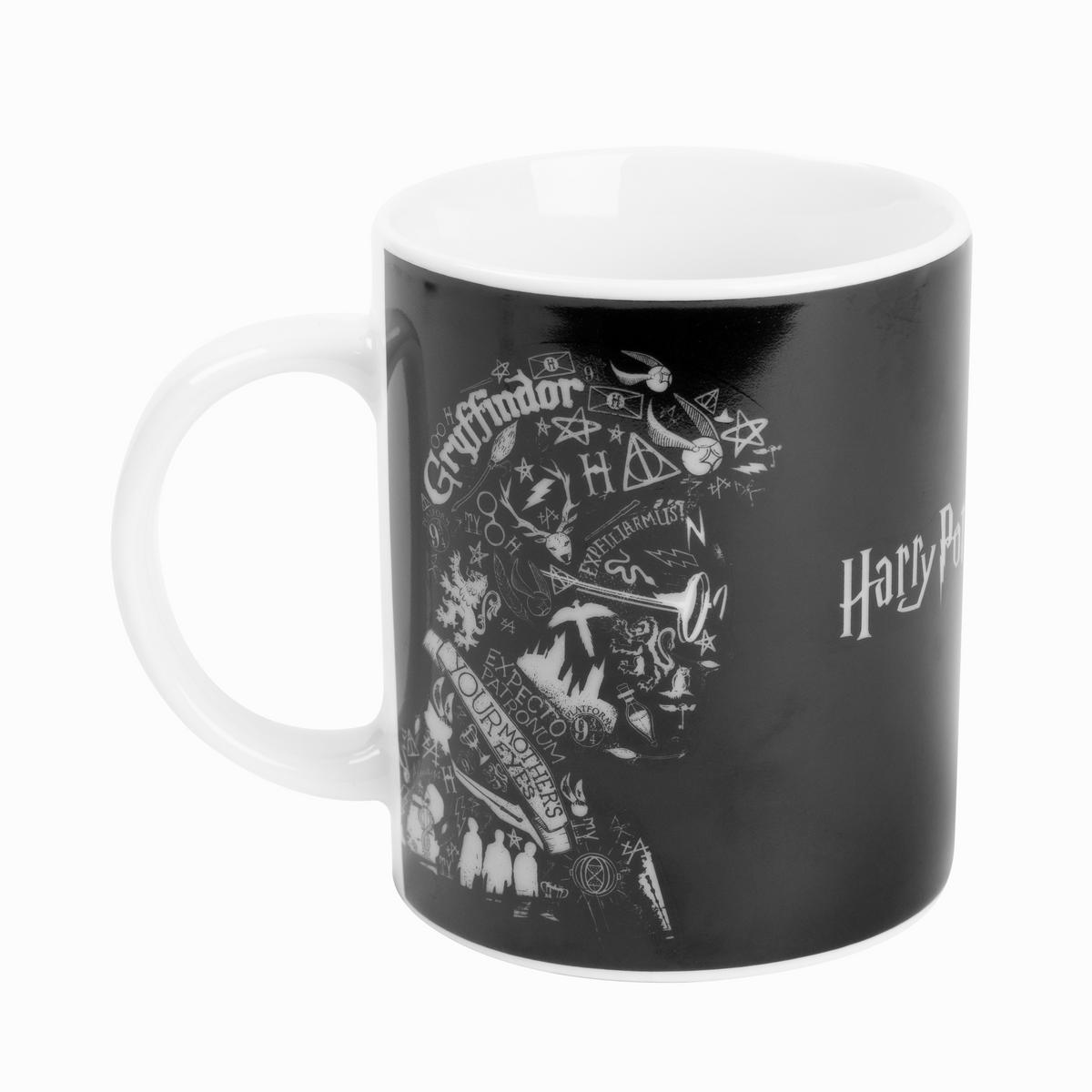KAFFEEBECHER Harry Potter Silhouette Schwarz 320 ml - Schwarz, Keramik (0.32L) - United Labels