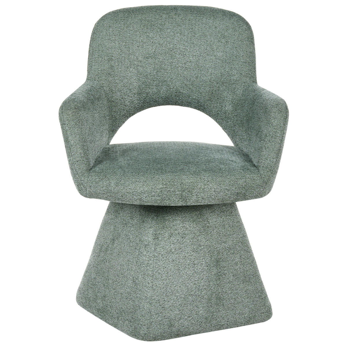 JÍDELNÍ ŽIDLE otočná Látka Tmavě zelená Vallby - zelená barva, textil (64/87/64cm) - Beliani