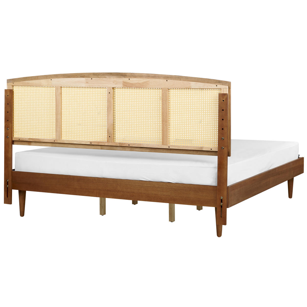BETT 180/200 cm Braun Varzy - Braun/Naturfarben, Holz (180/200cm) - Beliani
