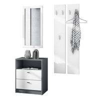 GARDEROBE Pino Weiß matt - Weiß, Holzwerkstoff (130/185/36cm) - Vladon