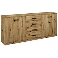 KOMMODE Bodo 2D4S Artisan Eiche 177/35/75 cm - Eiche Artisan, Holzwerkstoff (177/75/35cm) - Matkam Möbel