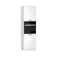 MIKROWELLENUMBAUSCHRANK D60PK/2133 P/L - Dnoria - Elegante Geräte-Integration - Weiß, Holz/Metall (60/213.3/56cm) - ROYAL24_MARKT