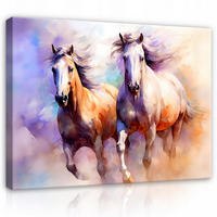 BILDER Pferde Tiere 100x70 - Multicolor, Holzwerkstoff (100/70cm) - Wallarena