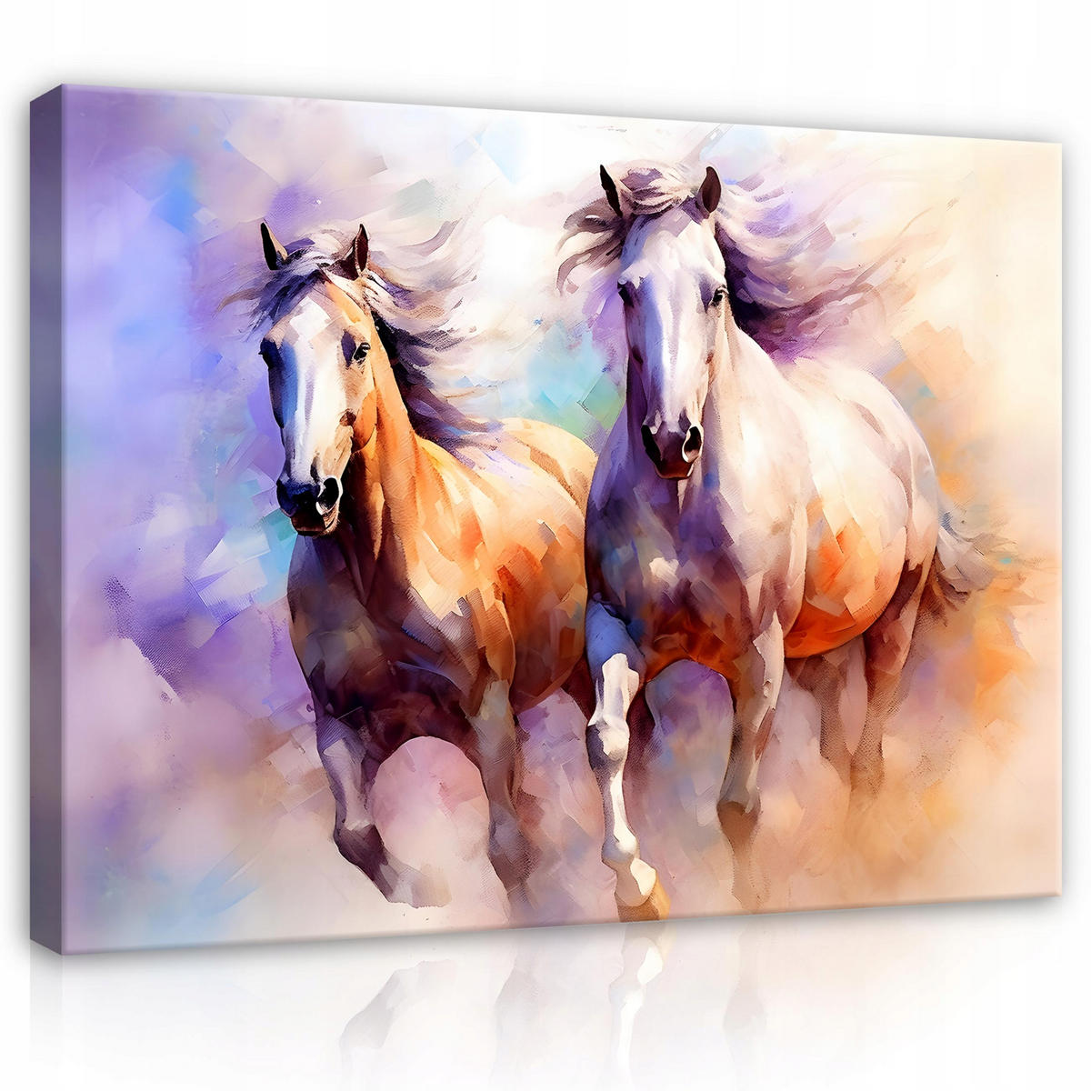 BILDER Pferde Tiere 100x70 - Multicolor, Holzwerkstoff (100/70cm) - Wallarena
