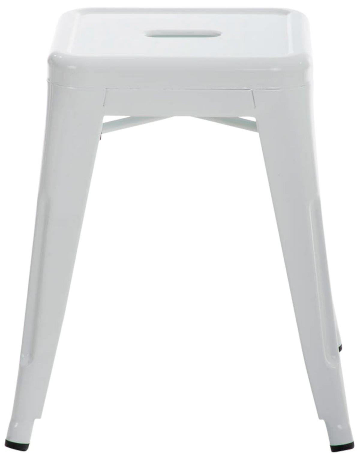 SITZHOCKER 4er Set Arvida weiß - Weiß, Metall (40/46/40cm) - TPFLiving