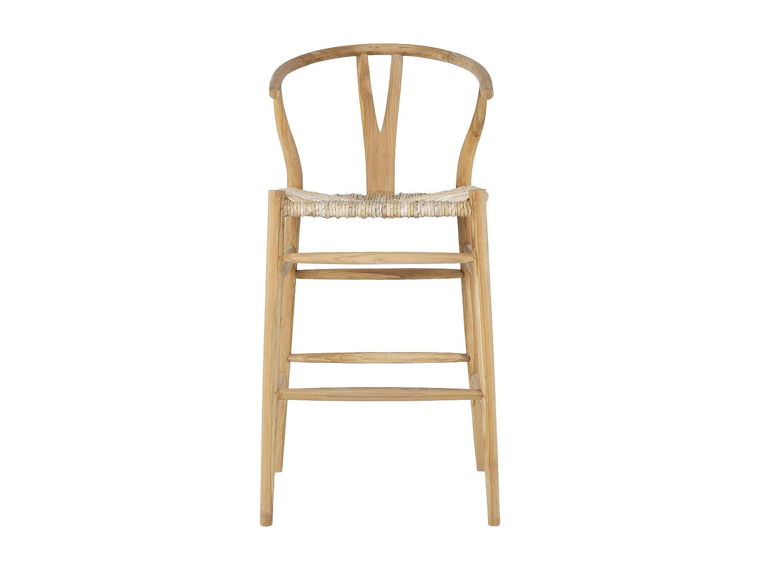 BARHOCKER - 55 cm x 60 cm - holz - naturfarben hell Pogiana - Naturfarben, Naturmaterialien/Holz (55/108/60cm) - Vente-Unique