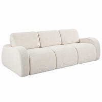 SOFA modular mit Schlaffunktion Cord Beige 3-tlg. - Beige, Kunststoff (115/76/247cm) - Meubliv