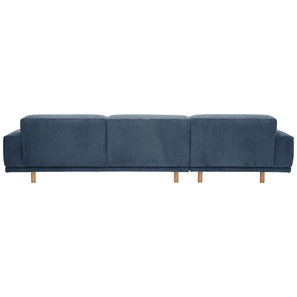 ECKSOFA mit Longchair links Kattryna Cordstoff blau - Blau, Kunststoff (133/283cm) - 58aufmkessel
